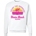 thumbnail image 2 of Inktastic Summer Enjoy the Sunshine Venice Beach California in Pink Adult Sweatshirt, 2 of 4