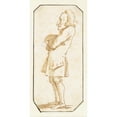 thumbnail image 2 of Giovanni Battista Tiepolo 14x24 Gold Ornate Framed and Double Matted Museum Art Print Titled - Caricature of a Man with His Arms Folded, Standing in Profile to the Left (1760), 2 of 4
