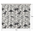 thumbnail image 5 of Dinosaurs Jurassic Text Pattern Shower Curtain 84"x72" ,Bathroom Decorative Shower Curtains Set with 12 Hooks,Modern Waterproof Washable Shower Curtain, 5 of 6