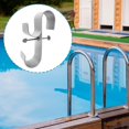 thumbnail image 1 of Colgador de de la piscina ganchos dobles gancho para postes cepillos mangueras de vacío gris, 1 of 8