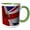 Green/White, variant on 3drose, British Union Jack Flag, Langley, British Columbia - Cn02 Wbi0401 - Walter Bibikow, 11oz Two-tone Green Mug