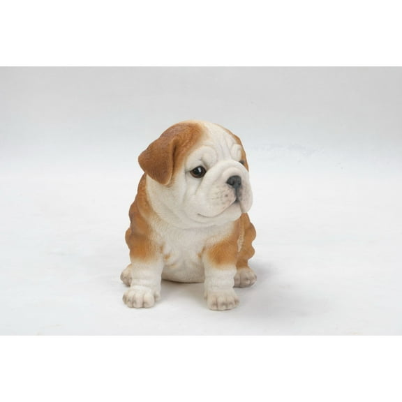 Hi-Line Gifts 6.5" Sitting Bulldog Puppy Outdoor Garden Statue
