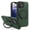 Darkgreen, variant on Allytechgroup Magnetic Case for iPhone 11, Built-in Invisible 360° Rotatable Kickstand, Compatible with MagSafe, PU Leather Slim Shockproof Protective Phone Case Cover, Black