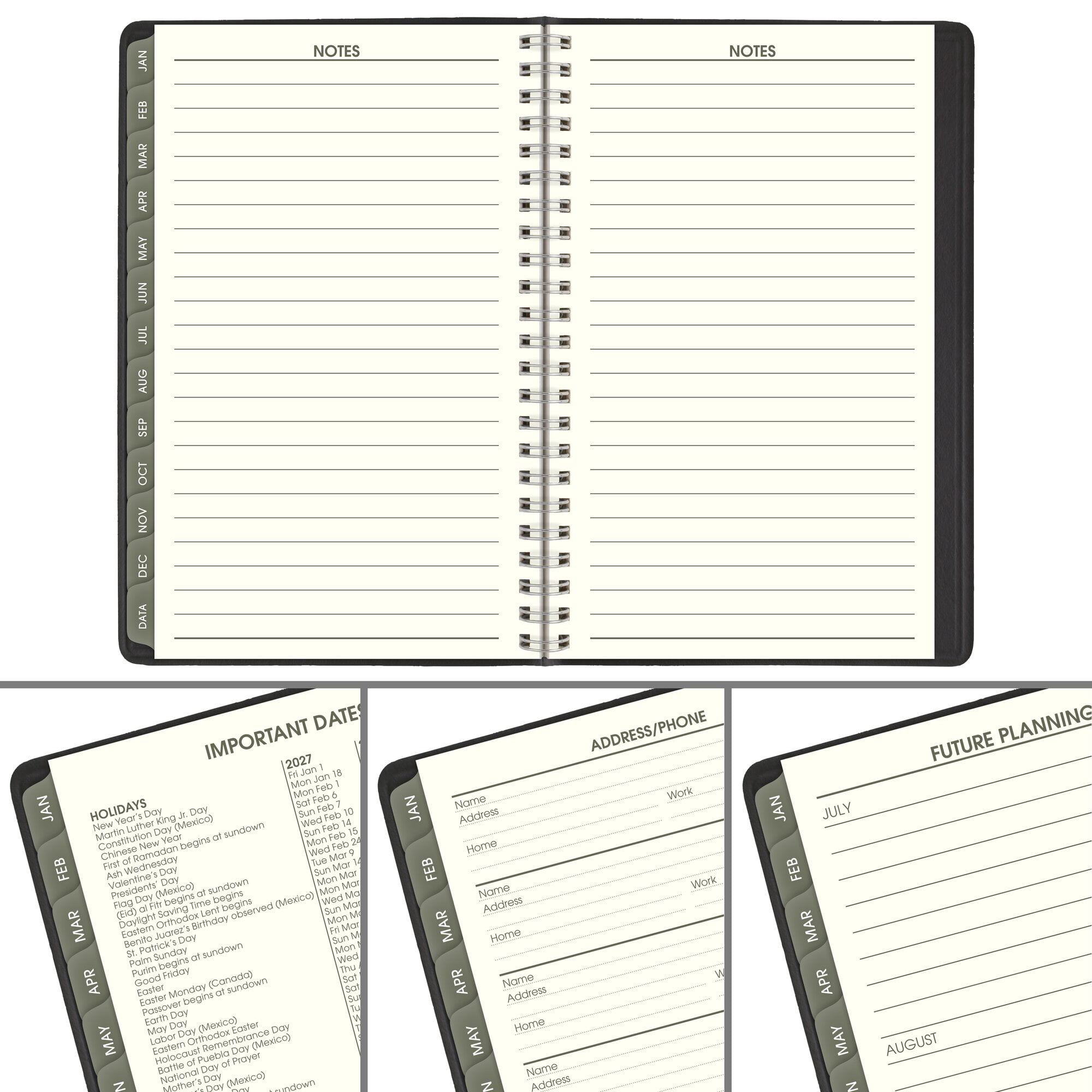 AT-A-GLANCE Recycled 2027 Weekly Monthly Appointment Book Planner Black Small 5