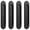 Oval black, variant on 4pack Ovals Recessed Door Handles Hide Recessed Pull Handle Mounting Hardware for Sliding Closet Door