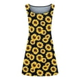 thumbnail image 4 of Sundresses for Women Casual Summer - Beach Dresses for Women Casual Summer Sleeveless Sundress Knee Length Midi Dress Boho Floral Vacation Tank Dress, 4 of 7