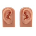 thumbnail image 4 of Lot de 2 paires de modèles d'oreille en silicone réutilisables pour la pratique du piercing, acupuncture 3D, 4 of 4