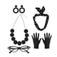 thumbnail image 2 of Paquete de 5 disfraces de mujer de los años 50, gafas, diadema, pendientes, accesorios, lunares Negro Yuyangstore Disfraz de Halloween, 2 of 8