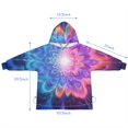 thumbnail image 7 of Colorful Tie Dye Burst Flower Pattern Blanket Hoodies for Kids 6-13YR Oversize Wearable Blanket Hoodies for Boys Girls Teens, 7 of 7