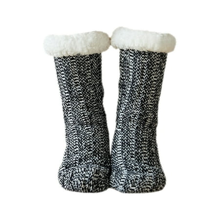 

YeccYuly Plush Slipper Socks Women - Colorful Warm Fuzzy Crew Socks Cozy Soft for Winter Indoor