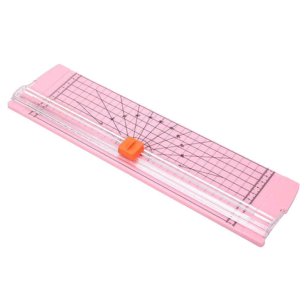 Portable Paper Cutter High Stability Portable Durable Small Paper Cutter  Replaceable Blade for A3 Paper (13830 Rose red)