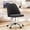 Black, variant on Atilioo Office Vanity Chair, Armless Computer Desk Chair, 360° Rolling Swivel Adjustable Seat Height, Comfy Fabric Upholstered, Easy to Assemble, Ideal for Bedroom Study Makeup Room, Gray