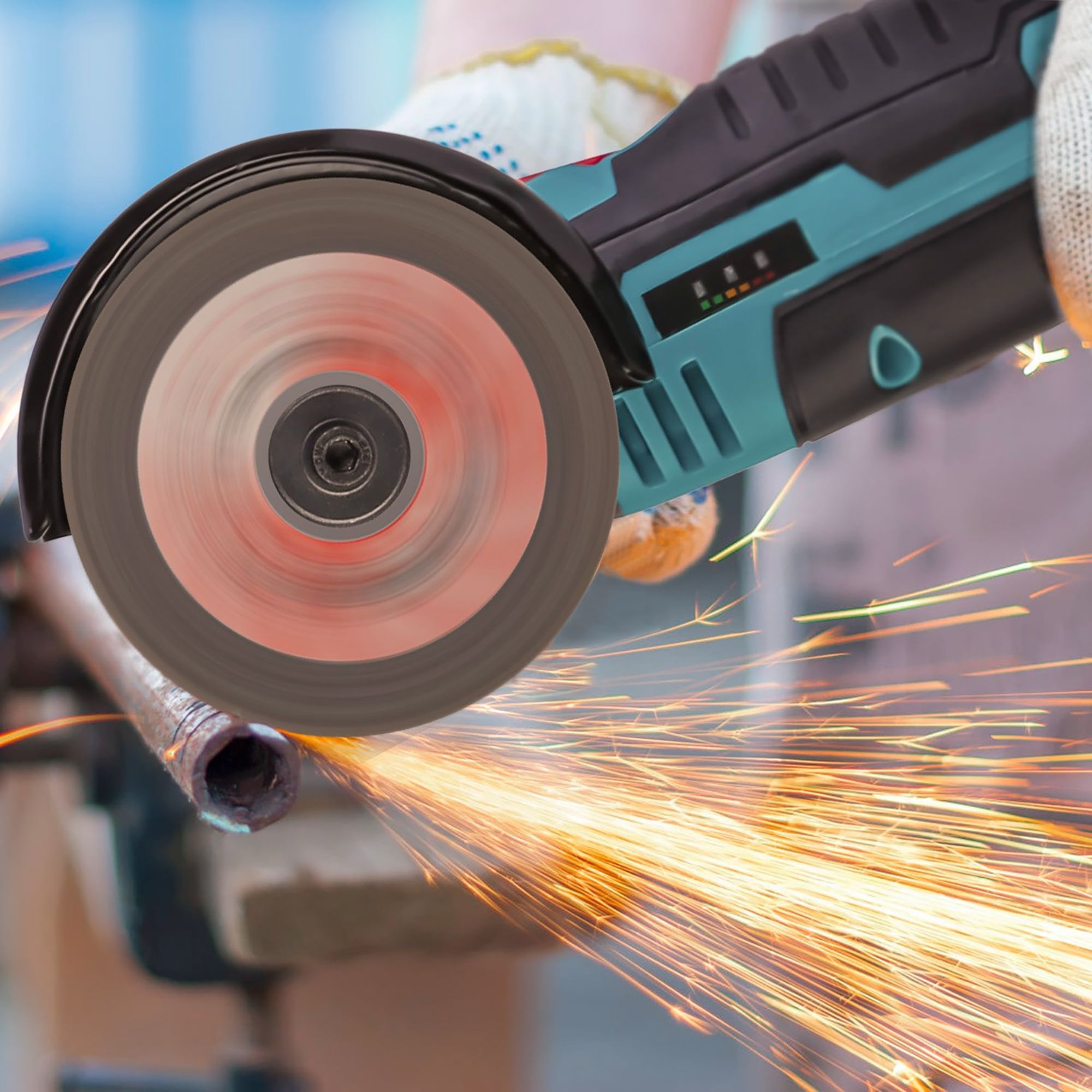 Cordless Mini Angle Grinder Kit – 12V Rechargeable, Cutting Wheels & Sanding Disc, Compact for Metal, Tile & Wood