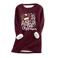 thumbnail image 2 of Hot6sl Women's Printed Round Neck Long Sleeved Top, 2 of 3