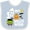 Blue and White, variant on Inktastic My 1st Halloween with Ghost Monster and Pumpkin Boys or Girls Baby Bib