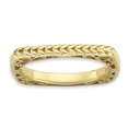 thumbnail image 1 of 925 Sterling Silver Gold Plate Square Stackable Ring, 1 of 7