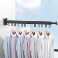 thumbnail image 4 of Drying Rack Wall Mounted Space Save Folding 1/2 Poles Retractable Drying Clothes Strong Load Bearing Collapsible Laundry Drying Rack for Home, 4 of 7