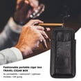 thumbnail image 3 of Estuche Para Cigarros De Cuero Suave, Estuche De Viaje Para 3 Cigarros, Tecnología De Costura, Bolsillo Frontal Con Cortador, Soportes De Cuero, Accesorio De Viaje Forrado De, 3 of 7