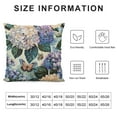 thumbnail image 5 of Shiartex  Hydrangea Flower Pillow Covers Spring Summer Throw Pillow CoversHome Sweet Home Butterfly Throw Pillow Case Blue Purple Floral Cushion Cover for Home Office Couch Sofa 24x24in, 5 of 5