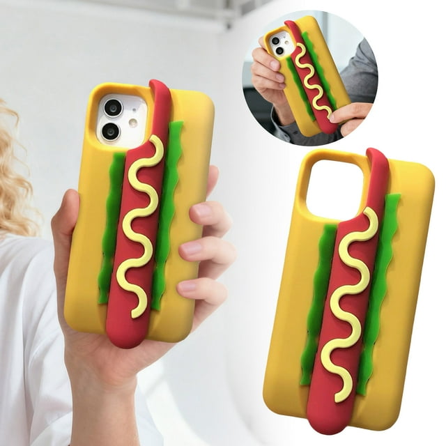 3D Hot Soft Silicone Phone For IPhone 11 17 Cute Food Shape Protective Cover Shockproof Full Coverage With Scratch & Slip Design Stylish Fu