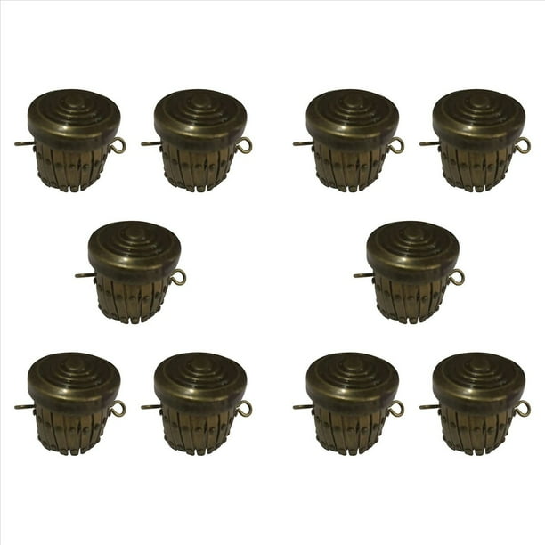 10X Bolsas con Acabado Redondo Herrajes Piezas del del Monedero Estuche para BolíGrafos Embrague Broche del Monedero Cilindro Accesorios para Monedero (Bronce)