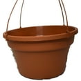 "KOBA Large 12"" TerraCotta Outdoor Flower Plant Plastic Hanging Basket, Set of 5"