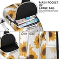 thumbnail image 2 of Retro Sunflower Graphic Sling Bag with Adjustable Strap, Multiple Compartments, Lightweight Durable Crossbody Backpack for Daily Commuting, Gym, Travel, 2 of 6