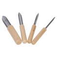 thumbnail image 2 of Coupe-Bordures, Acier Inoxydable 4 Pcs Outils en Argile Poterie Manche en Bois Semi-Rond Toucher Confortable pour, 2 of 8