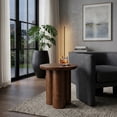 thumbnail image 4 of Solid Mango Wood End and Side Table for Home Decor - Contemporary Accent for Small Spaces and Room Display - Elegant Bedside or Small Table Night Stand for Living Room and Bedroom - 18", Brown, 4 of 14