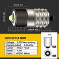 thumbnail image 3 of Ruiandsion E10 LED Bulb,4-Pack, 5-30V DC 1.5W 300LM 6000K White Light, Non-Polar Wide Voltage, for Flashlight Bike Camping Emergency Work Lights, 3 of 9