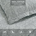 thumbnail image 4 of Superior Hibiscus Cotton Matelasse Bedspread Set, California King, Gray, 4 of 9