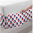 thumbnail image 2 of Phillipine Bed Skirt, Pattern from the Circles with Flag of Philippines National Graphic, Elastic Bedskirt Dust Ruffle Wrap Around for Bedding Decor, 4 Sizes, Multicolor, by Ambesonne, 2 of 2