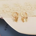 thumbnail image 4 of Women Dangle Earring Creative Metal Butterfly Leverback Earring Drop Earring, 4 of 7