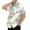 Gray, variant on Men's Hawaiian Shirts Short Sleeve Button Down Summer Beach Shirt Floral Print Aloha Shirts Stylish Yoga Tops with Pocket,White L