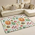 thumbnail image 2 of SKYSONIC 72x48in Watercolor Farm Vegetables Area Rug, Autumn Pumpkin Non-Slip Floor Carpet for Indoor Living Dining Room and Bedroom Area, 2 of 5