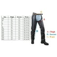thumbnail image 5 of Dream Apparel Black Motorcycle Leather Chaps for Men Women Riding with Zip Out Liner, Cowboy Biker Chap Pants W/Four Pockets, 5 of 5
