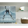 Husband Gifts Ice Hockey Player on Ice Skating Snow Game Sports Shower Curtain