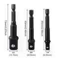 thumbnail image 2 of 3pcs Impact Grade Socket Adapter Set 1/4 3/8 1/2 Inch Hex Shank Extension Drill Bits Bar Set Power Drill Socket Driver Adaptor, 2 of 5