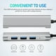 thumbnail image 5 of Concentrador USB USB-C de 4 puertos, divisor USB para ordenador portátil, conector USB, 5 of 8