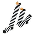 thumbnail image 4 of roadlitg Thigh High Socks for Women Stretchy Over the Knee Long Socks Thin Stripes Printed Cute Party Socks, 4 of 4