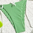 thumbnail image 5 of Huowey Women Swimwear 2PCS Gingham Bikini Bikini Set Bow Front Beachwear High Waisted Bathing Suit Swimsuit Pool Bathing Suit Honeymoon Cruise Trendy Wear, 5 of 6
