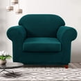 thumbnail image 2 of CHUN YI Stretch 2-Piece Checks Sofa Cover with Cushion Cover Slipcover, 2 of 6
