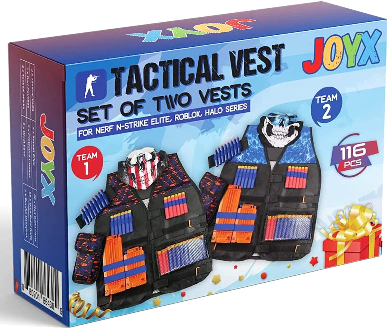 TAVEKI Tactical Vest Kit Compatible for Nerf Guns for Boys N-Elite Series wit... 