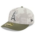 thumbnail image 3 of Men's New Era Light Beige/Olive Los Angeles Angels 2025 Armed Forces Day Low Profile 59FIFTY Fitted Hat, 3 of 5