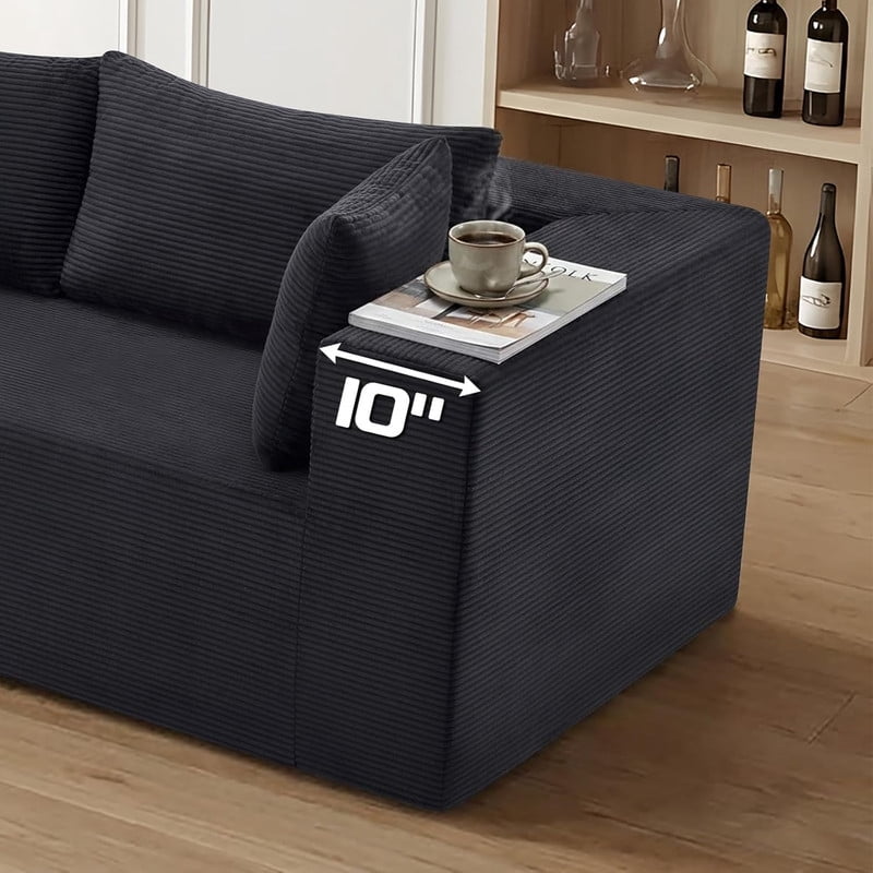 105" Cloud Sectional Couch with Chaise, Boneless L-Shaped Modular Sectional Sofa for Living Room, Comfy Cloud Couch with Deep Seat