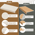 thumbnail image 5 of 6-Pack 30x16" Wire Rack Covers – Imitation Wood, Easy Install for Pantry, Kitchen & Closet(White), 5 of 7