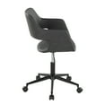 thumbnail image 3 of Carson Carrington  Vallen Adjustable Task Chair with 5-Star Base Grey Faux Leather/Black Metal, 3 of 5