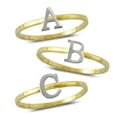 thumbnail image 4 of LoveBling 10k Yellow Gold Two-Tone Ladies Alphabet Initial Ring (G, Size 4), 4 of 5