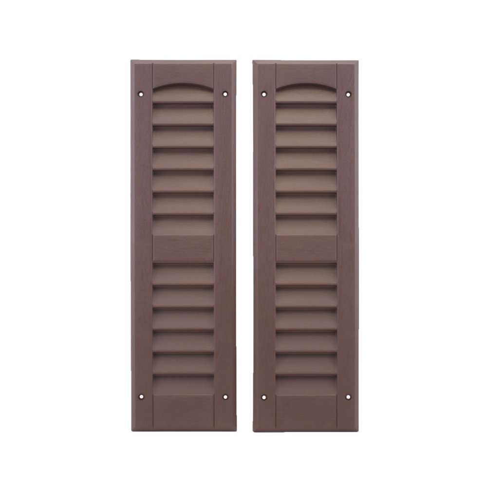 louvered shed shutter or playhouse shutter, brown 6