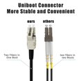 thumbnail image 5 of Flyprofiber- Om3 Cable De Conexión De Fibra Blindado Para Exteriores 20M/66Ft Lc A Lc Uniboot Cable De Fibra Óptica Para Exteriores Lszh 10Gb/40Gb Dúplex Multimodo 50/125Um Opciones De Longitud: 10M-3, 5 of 5